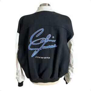 Labatt's Blue Colin James Vintage Cactus Jack Leather Wool Tour Bomber Jacket